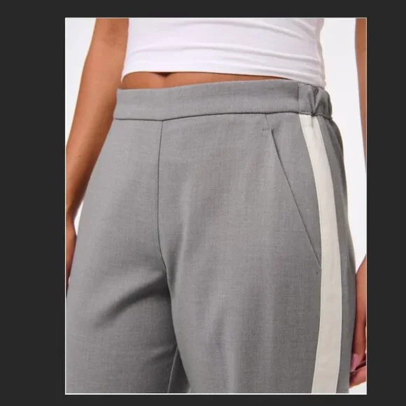 NWT ABERCROMBIE GREY SIDE STRIPE PULL-ON PANTS--WOMEN'S XS - Picture 5 of 10